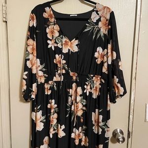 Siren Lily Floral Maxi Dress 🌸 SIZE 3X.